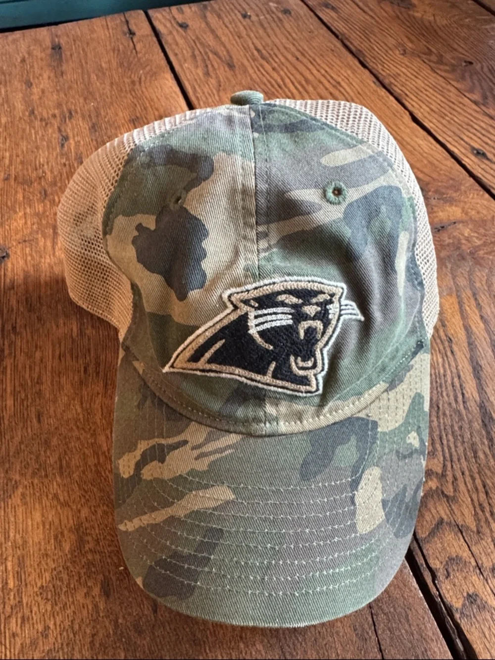 Carolina Panthers Camo Trucker Hat